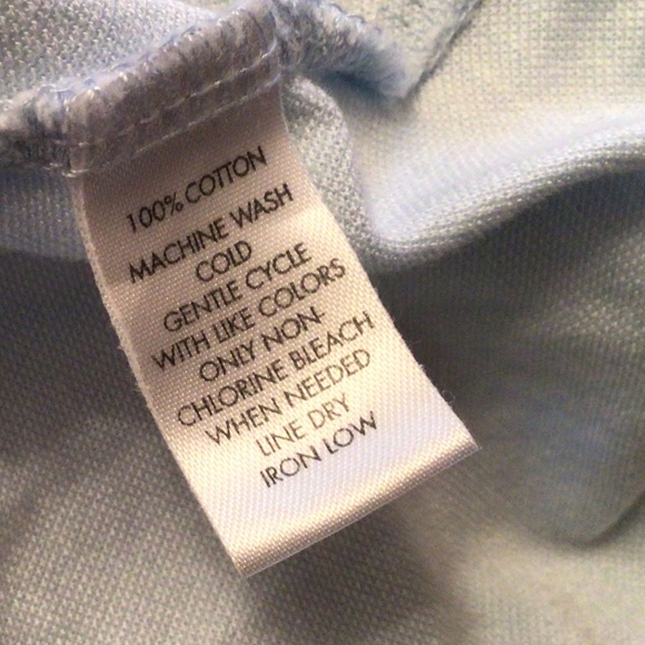 Vintage Calvin Klein Light Blu Short Sleeve Polo Shirt Sz M - Picture 4 of 5